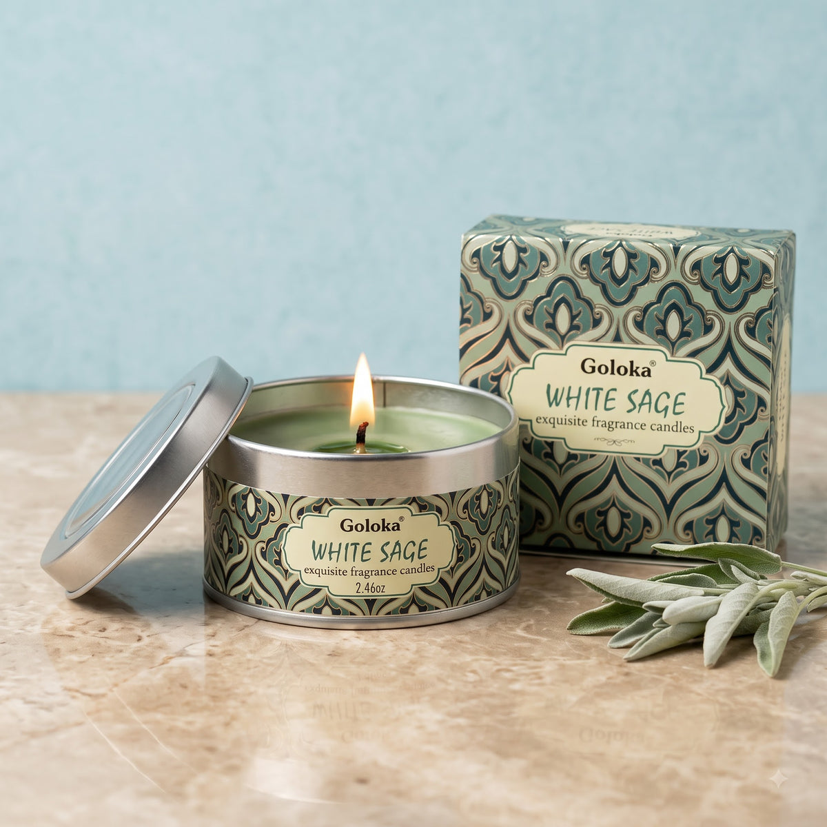 White Sage Travel Tin Candle – 2.46 Oz