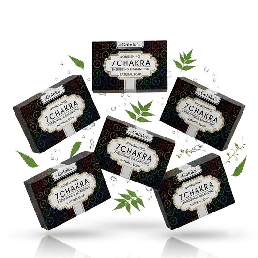 GOLOKA 7 Chakra Bath Soap, 75g Each – Herbal Fragrance Soap for Daily Bathing & Cleansing