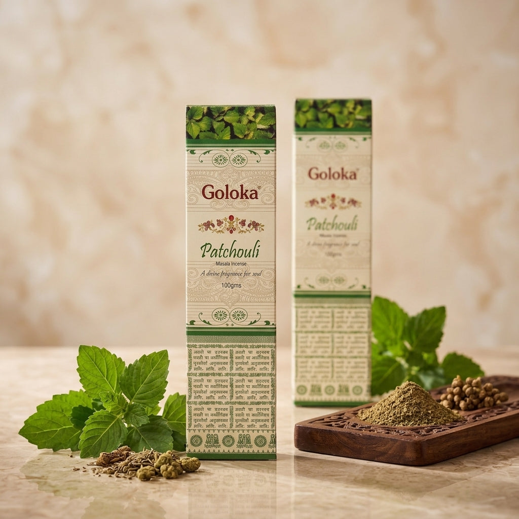 GOLOKA Premium Patchouli Masala Agarbatti 100g | Pack of 2