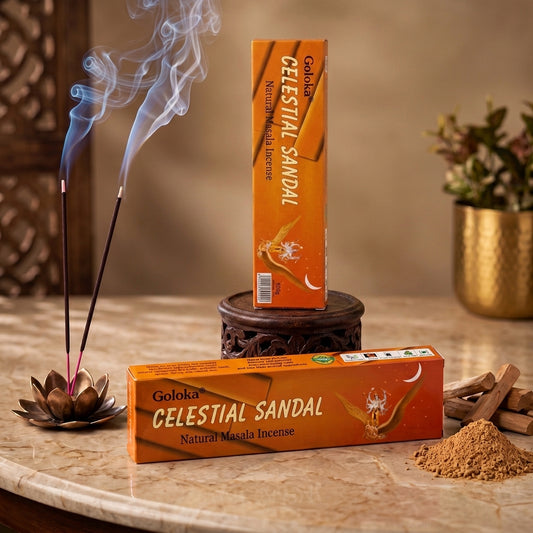 GOLOKA Celestial Sandal Masala Agarbatti Incense Sticks 100g (Pack of 2)