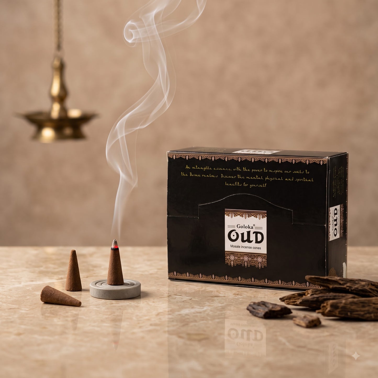 GOLOKA Oudh Dhoop Cones – 10 Cones