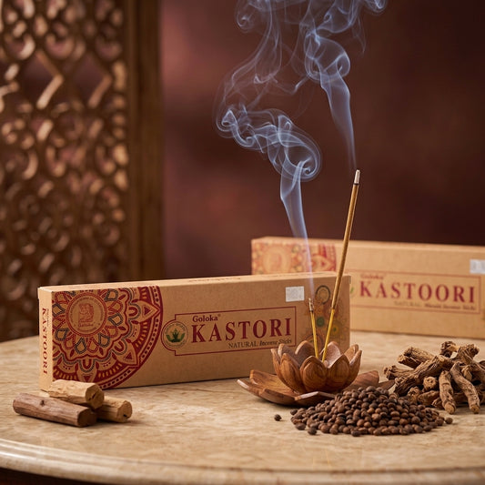 GOLOKA Organica Kastoori Masala Wood Agarbatti 100g | Pack of 2