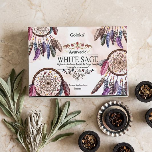 White Sage Cup Sambrani Pack of 3 – image 2