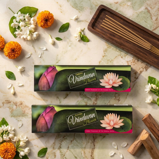 GOLOKA Vrindavan Flower Masala Agarbatti 100g | Pack of 2