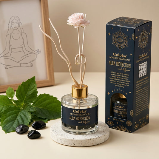 Manifestations Aura Protection 100 ml Gemstone Reed Diffuser Pack