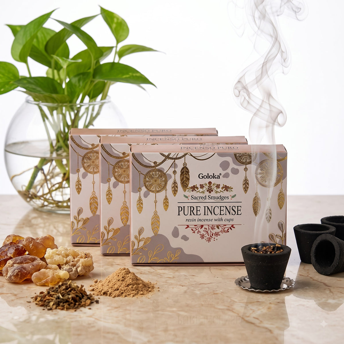 Pure Incense Cup Sambrani Pack of 3