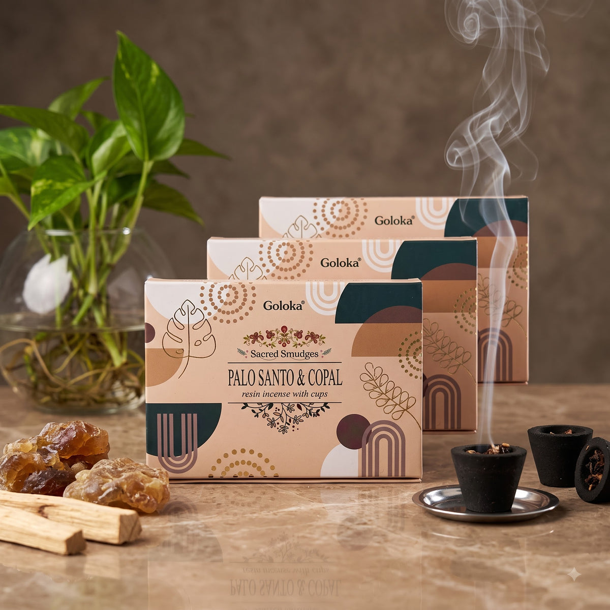 Palo Santo & Copal Cup Sambrani Pack – image 2