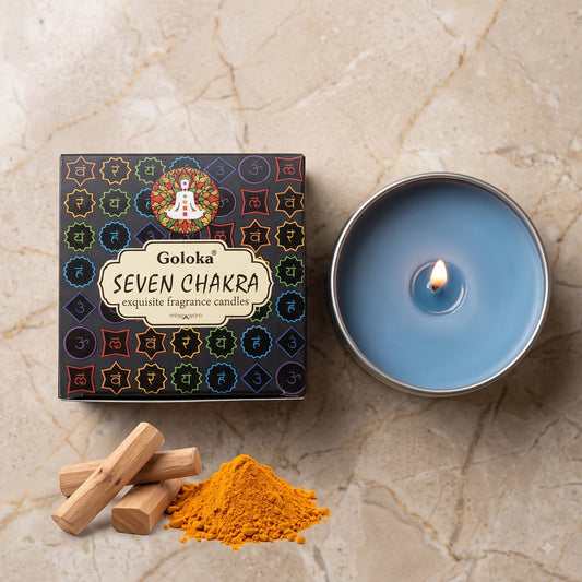 Seven Chakra Travel Tin Candle – 2.46 Oz