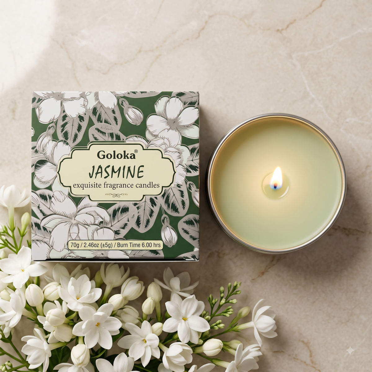 Jasmine Travel Tin Candles– 2.46 Oz