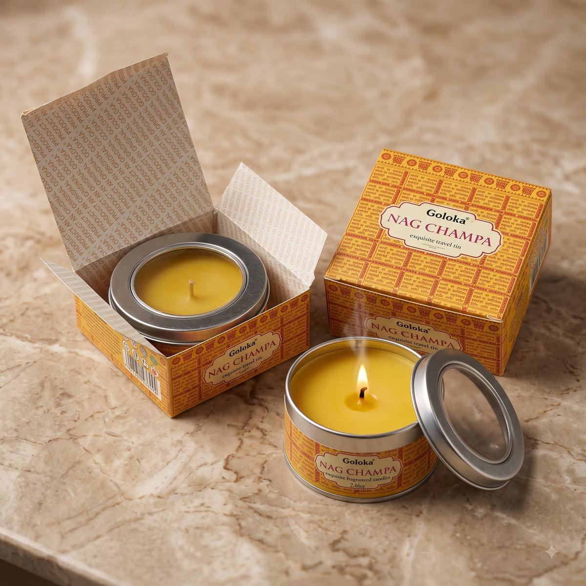 Nagchampa Travel Tin Candle – 2.46 Oz