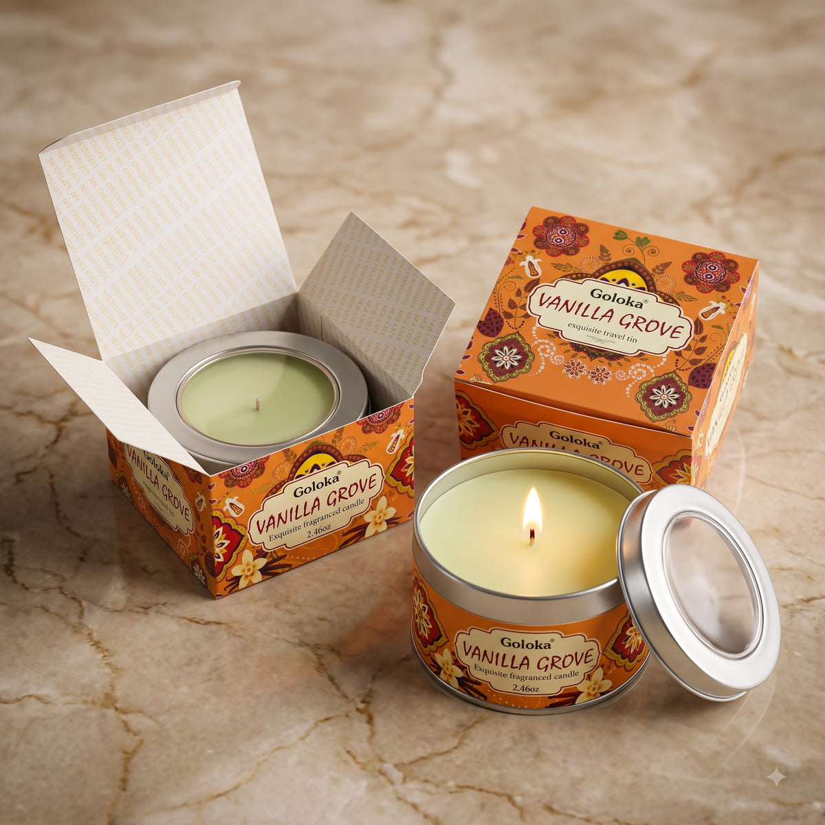 Vanilla Scented Travel Tin Candle – 70 g