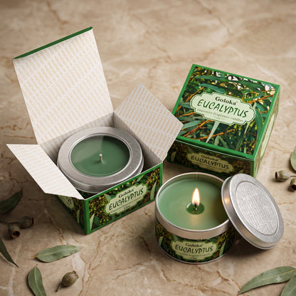 Eucalyptus Scented Travel Tin Candle – 70 g