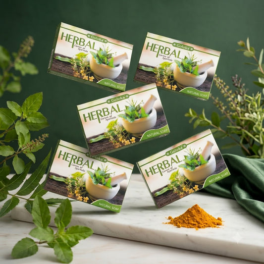 GOLOKA Herbal Bath Soap, 75g Each – Fresh Herbal Fragrance Soap for Daily Bathing & Cleansing