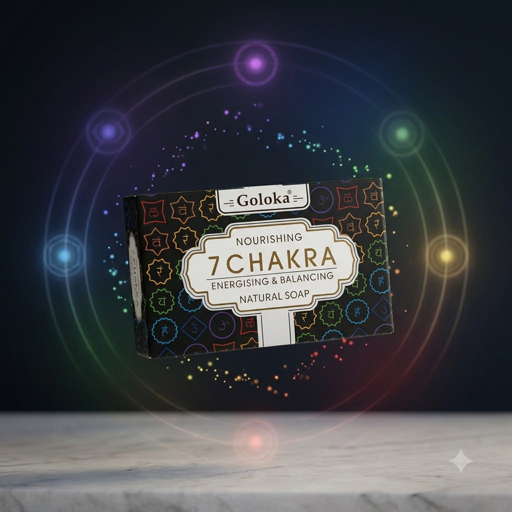 GOLOKA 7 Chakra Bath Soap, 75g Each – Herbal Fragrance Soap for Daily Bathing & Cleansing, Pack of 3