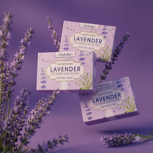 GOLOKA Lavender Bath Soap, 75g Each – Floral Fragrance Soap for Daily Bathing & Cleansing