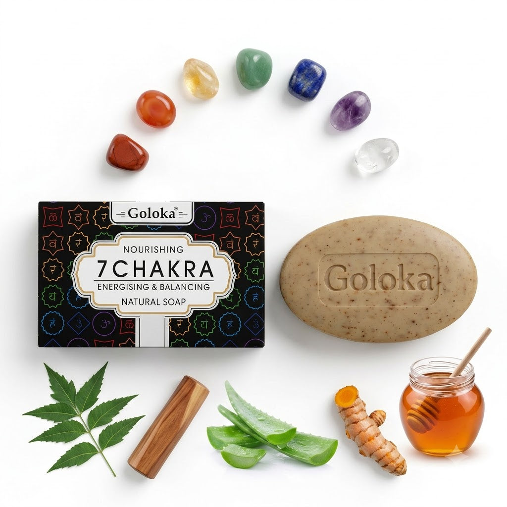 GOLOKA 7 Chakra Bath Soap, 75g Each – Herbal Fragrance Soap for Daily Bathing & Cleansing – image 3