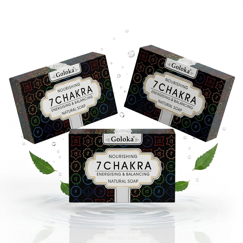 GOLOKA 7 Chakra Bath Soap, 75g Each – Herbal Fragrance Soap for Daily Bathing & Cleansing
