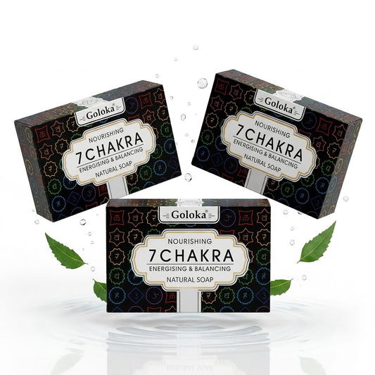GOLOKA 7 Chakra Bath Soap, 75g Each – Herbal Fragrance Soap for Daily Bathing & Cleansing