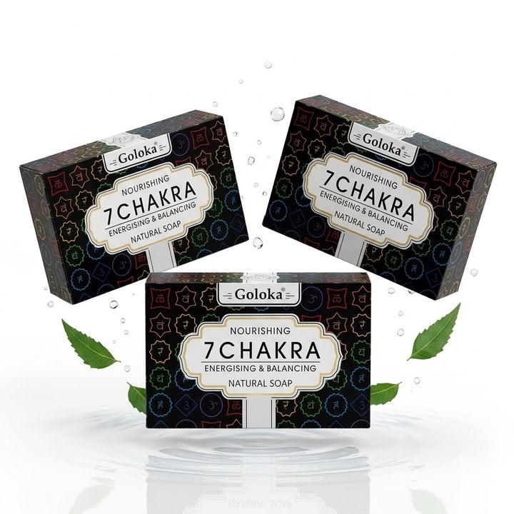 GOLOKA 7 Chakra Bath Soap, 75g Each – Herbal Fragrance Soap for Daily Bathing & Cleansing