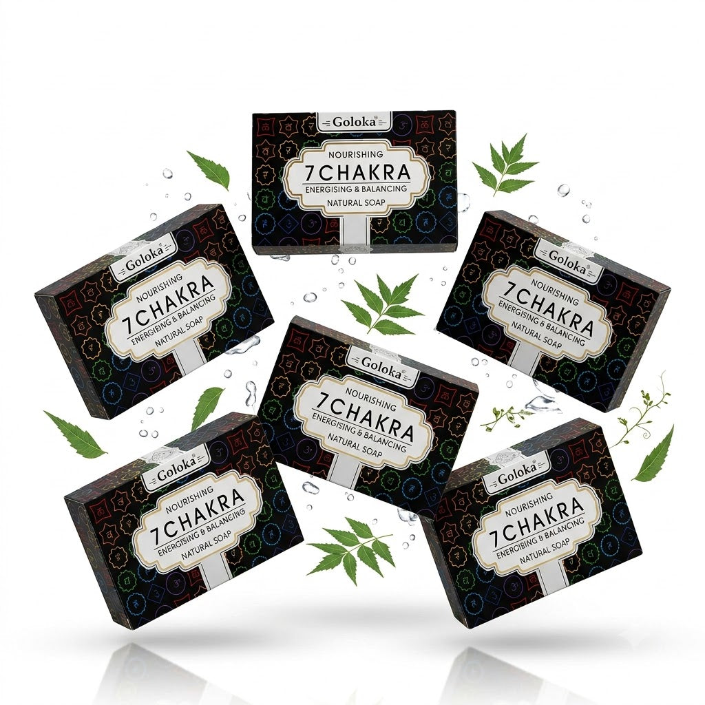 GOLOKA 7 Chakra Bath Soap, 75g Each – Herbal Fragrance Soap for Daily Bathing & Cleansing – image 2