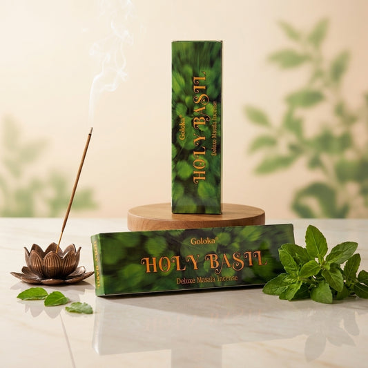 GOLOKA Holy Basil Masala Agarbatti Incense Sticks 100g | Pack of 2