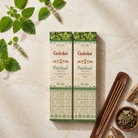 GOLOKA Premium Patchouli Masala Agarbatti 100g | Pack of 2
