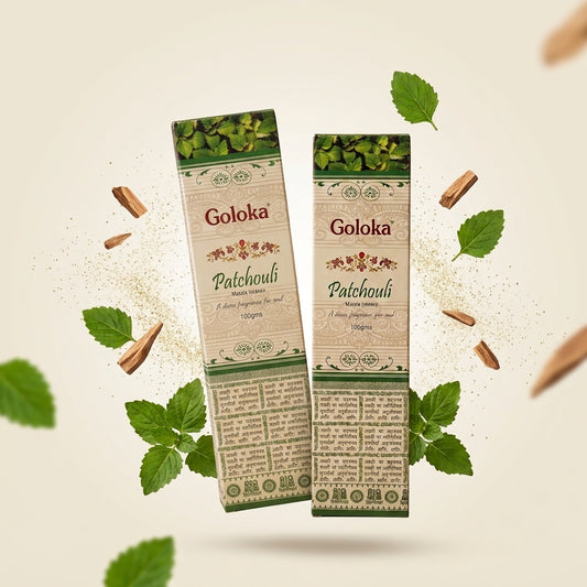 GOLOKA Premium Patchouli Masala Agarbatti 100g | Pack of 2