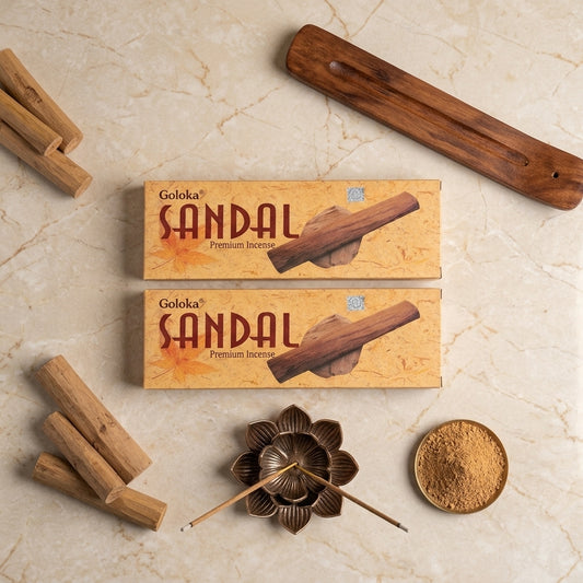 GOLOKA Sandal Masala Agarbatti Incense Sticks 100g | Pack of 2