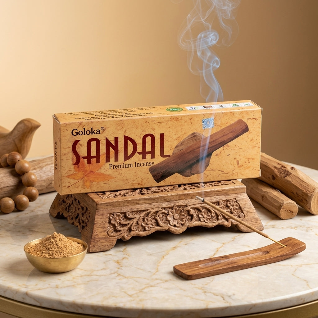 GOLOKA Sandal Masala Agarbatti Incense Sticks 100g | Pack of 2