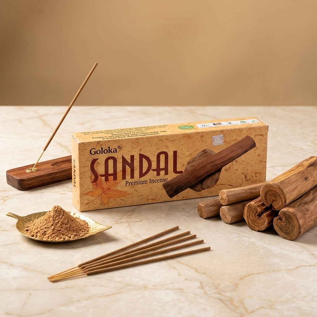 GOLOKA Sandal Masala Agarbatti Incense Sticks 100g | Pack of 2