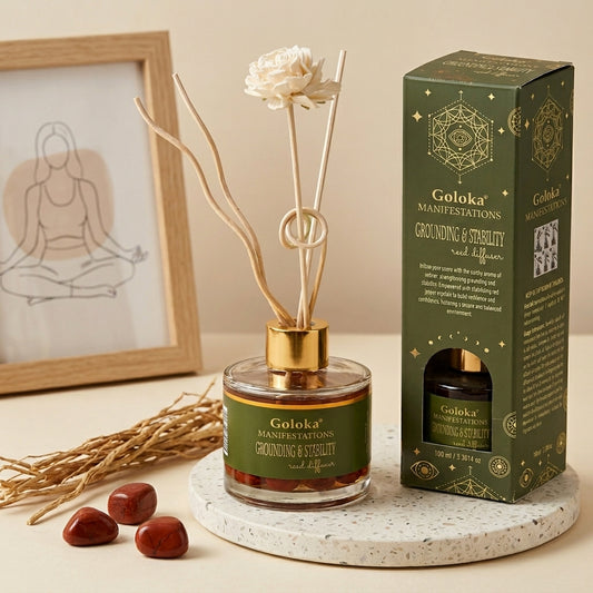 Manifestations Grounding & Stability 100 ml Gemstone Reed Diffuser Pack