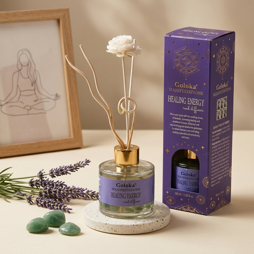 Manifestations Healing Energy 100 ml Gemstone Reed Diffuser Pack