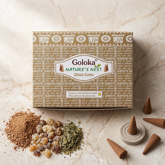 GOLOKA Nature’s Nest Dhoop Cones – 10 Cones