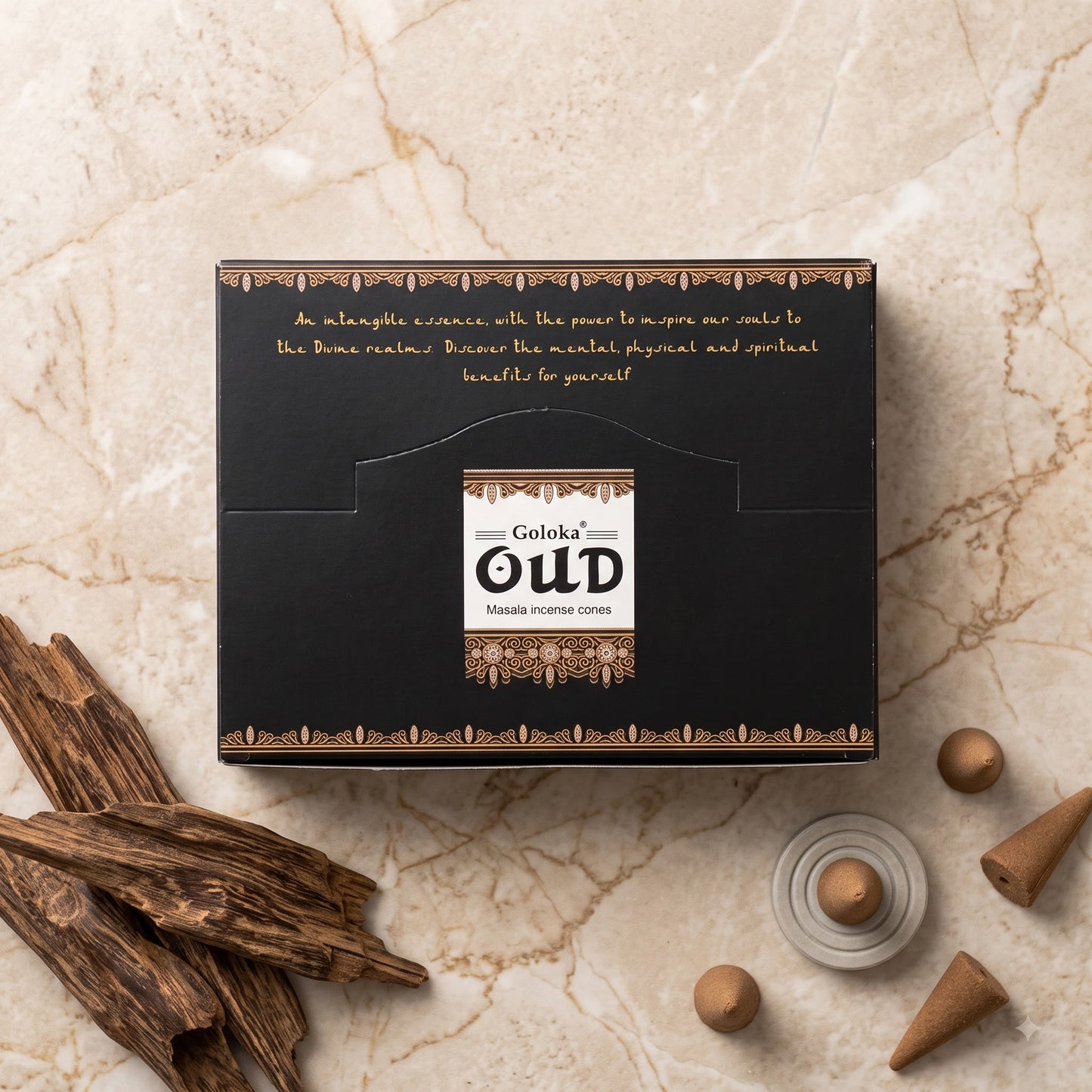 GOLOKA Oudh Dhoop Cones – 10 Cones