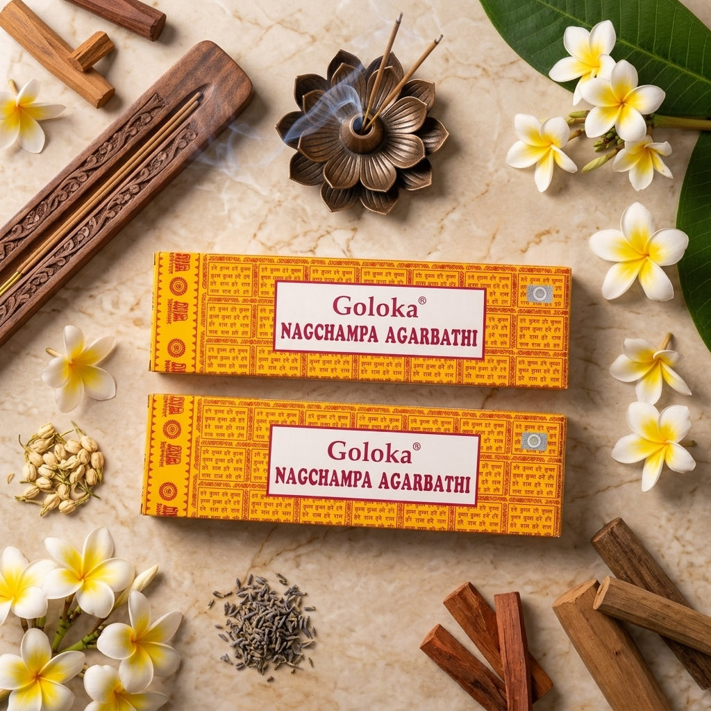GOLOKA Nag Champa Masala Agarbatti Incense Sticks 100g | Pack of 2