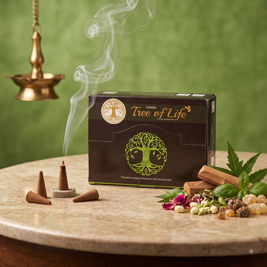 GOLOKA Tree of Life Dhoop Cones – 10 Cones