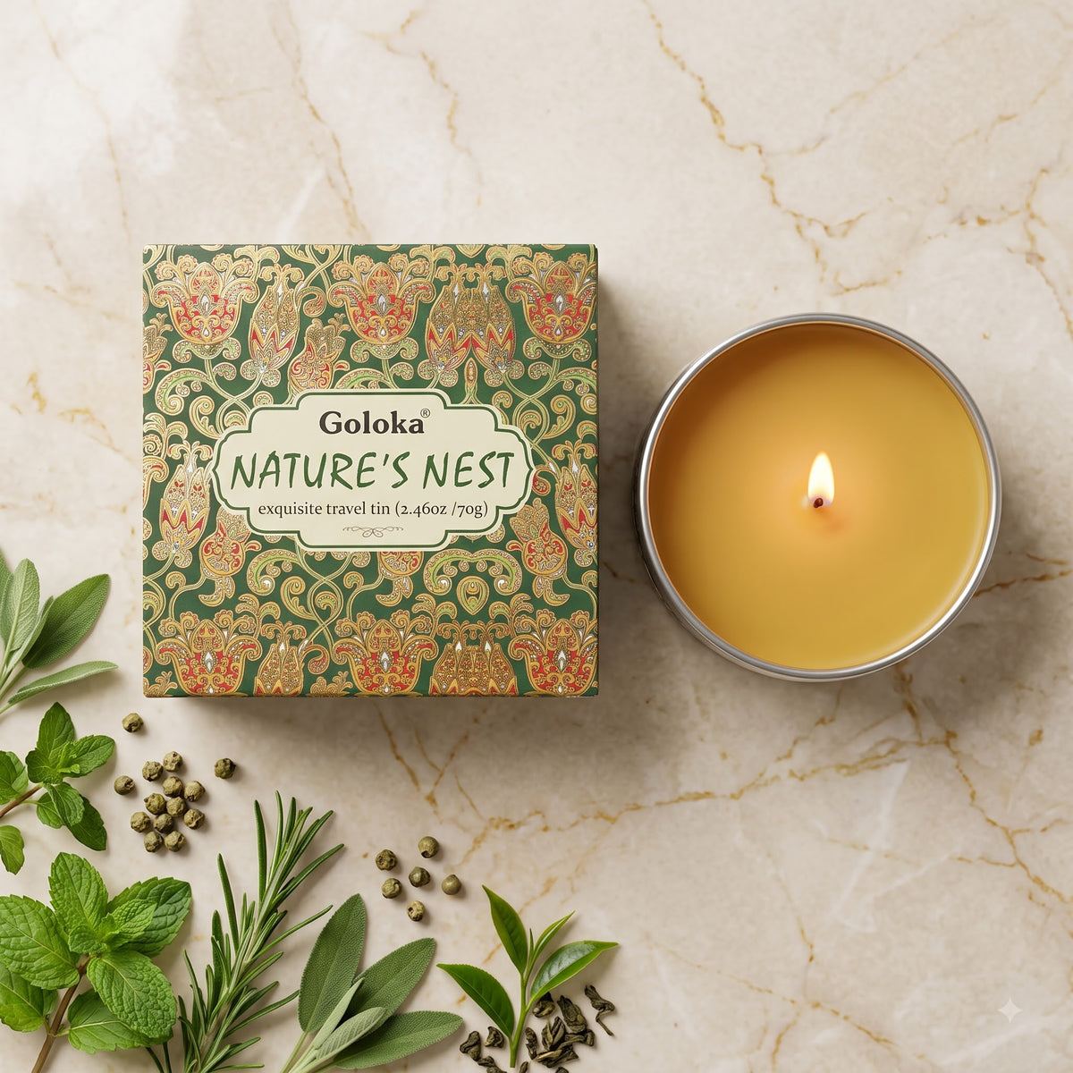 Nature’s Nest Travel Tin Candle – 2.46 Oz