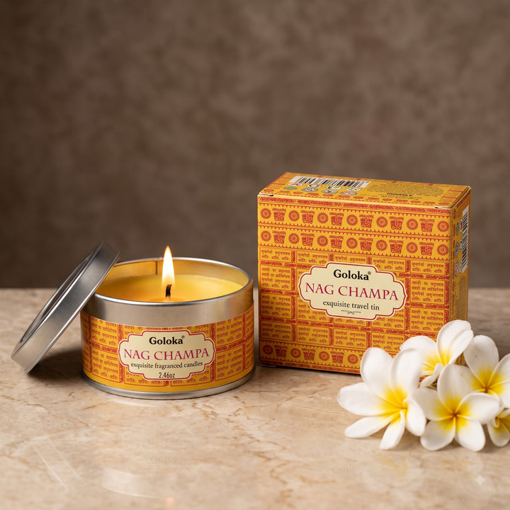 Nagchampa Scented Tin Candle – 70 g
