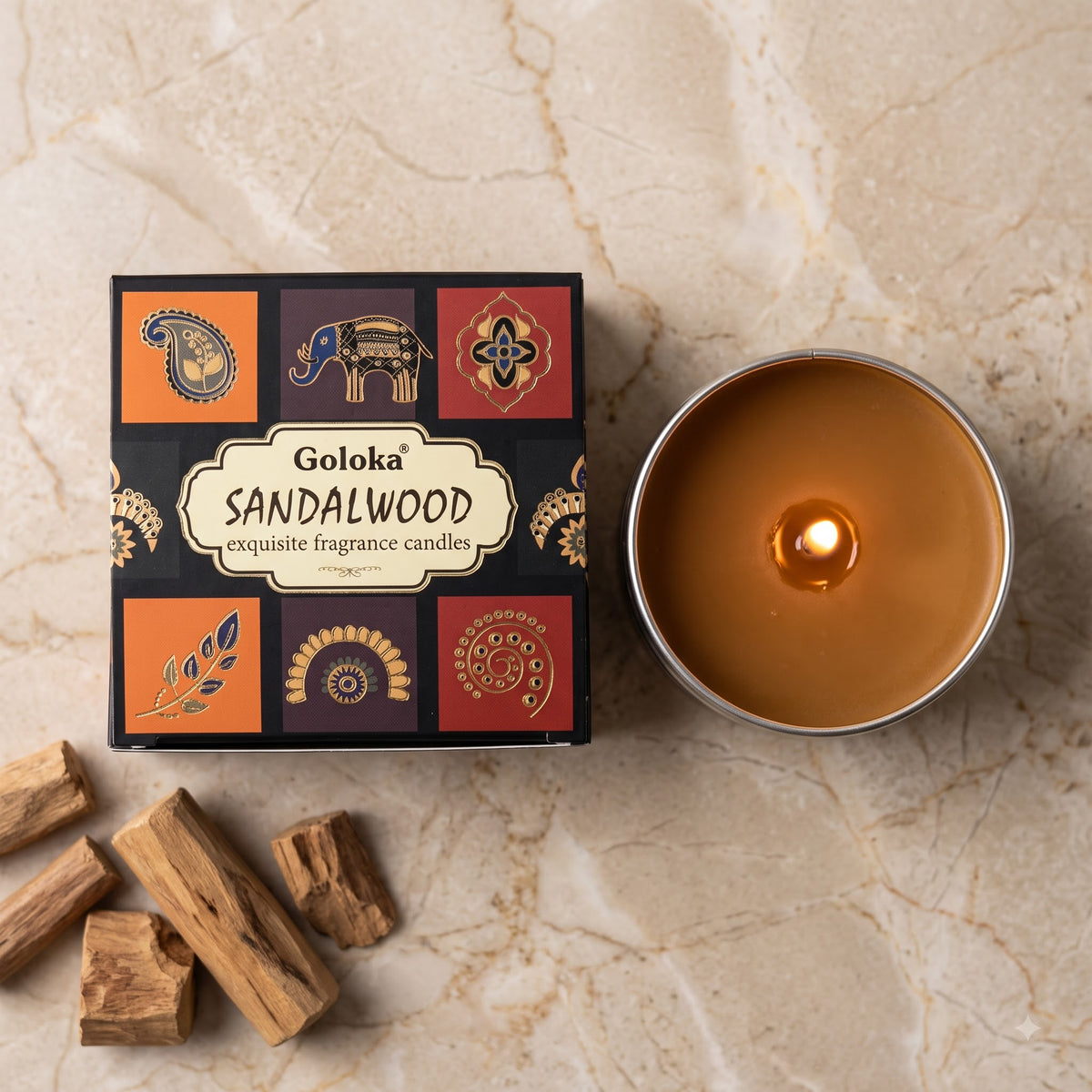 Sandalwood Travel Tin Candle – 2.46 Oz