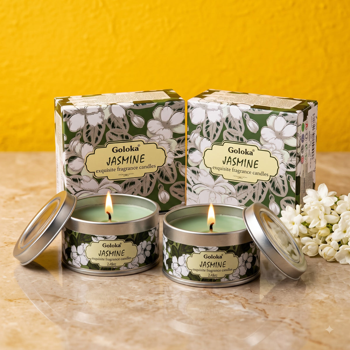 Jasmine Travel Tin Candles– 2.46 Oz