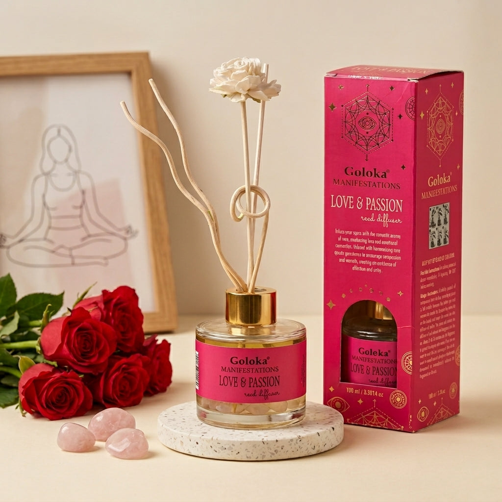 Manifestations Love & Passion 100 ml Gemstone Reed Diffuser Pack