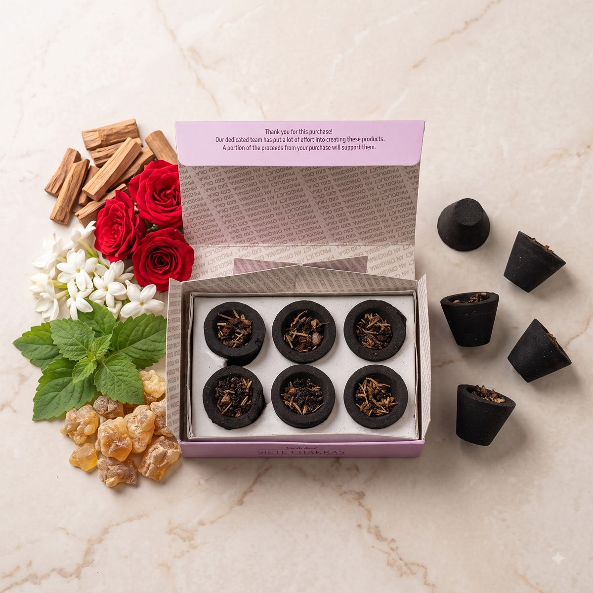 Seven Chakra Cup Sambrani Pack of 3 – image 3