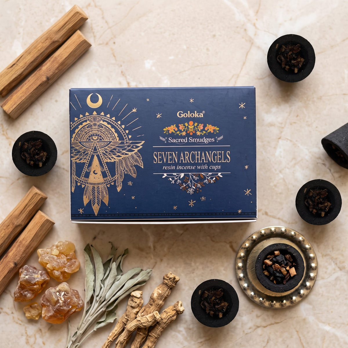 Seven Archangels Cup Sambrani Pack of 3 – image 2