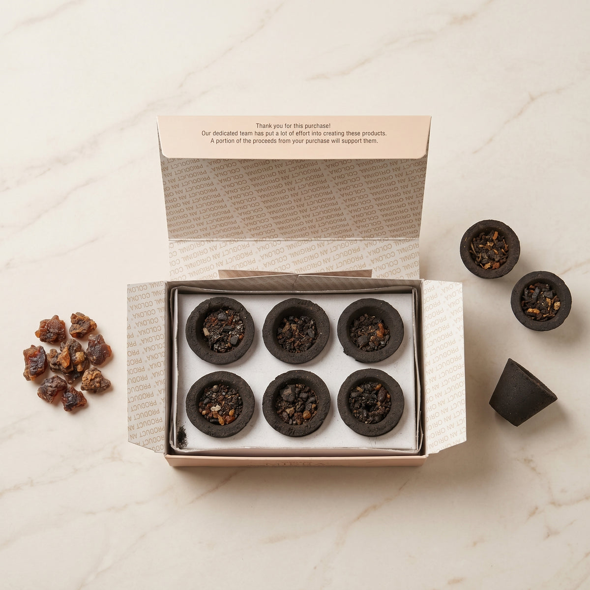 GOLOKA Myrrh Cup Sambrani – Pack of 3 – image 5