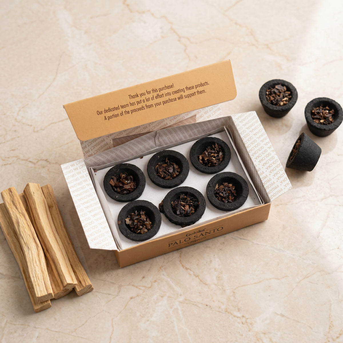 Palo Santo Cup Sambrani Pack of 3 – image 4