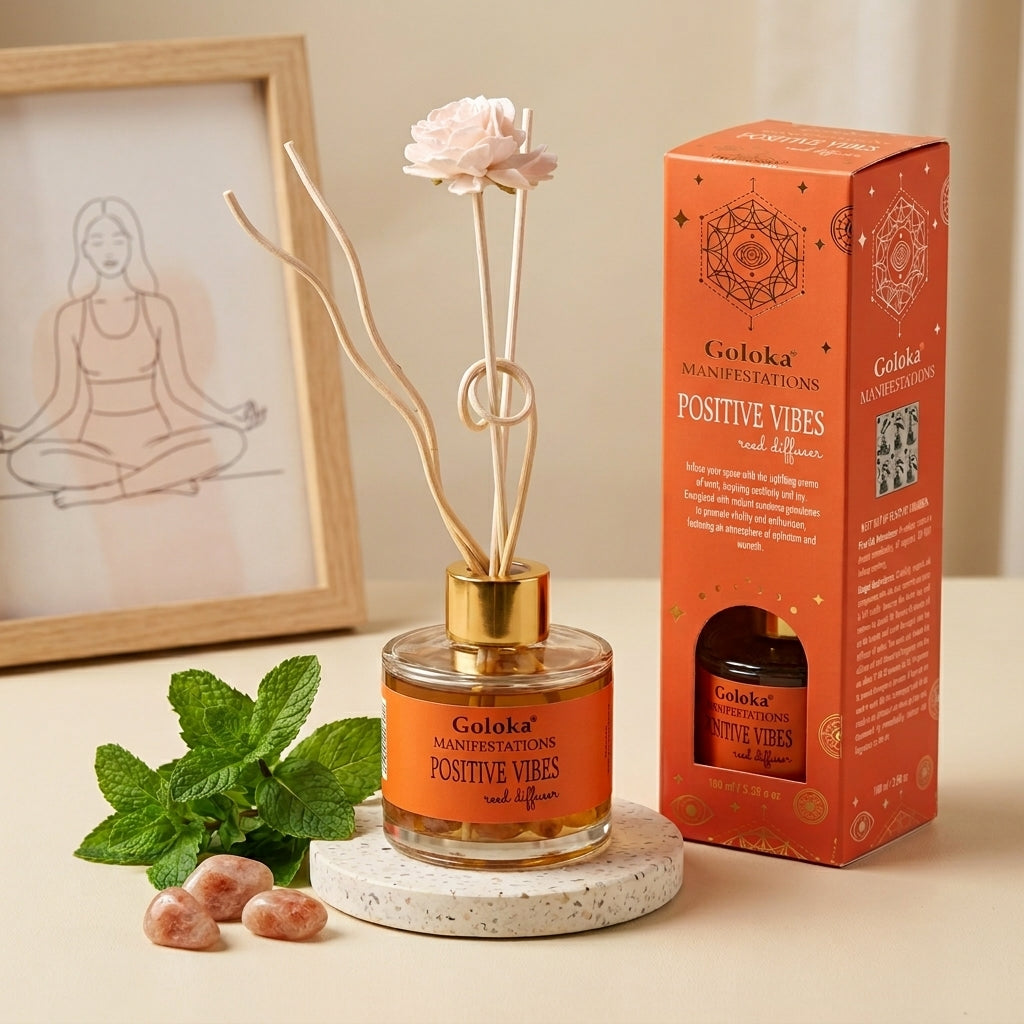 Manifestations Positive Vibes 100 ml Gemstone Reed Diffuser Pack
