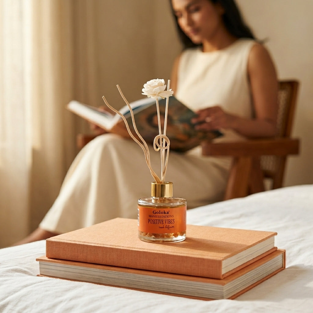 Manifestations Positive Vibes 100 ml Gemstone Reed Diffuser Pack