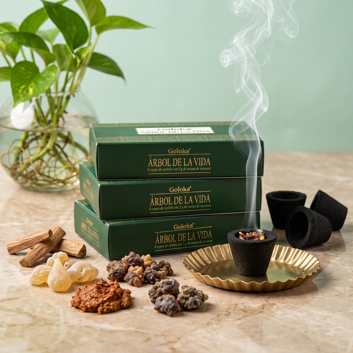 Tree Of Life Cup Sambrani Pack of 3 – image 2