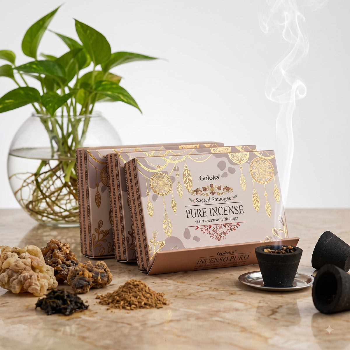 Pure Incense Cup Sambrani Pack of 3 – image 2