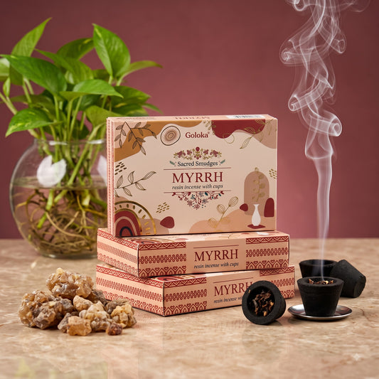 GOLOKA Myrrh Cup Sambrani – Pack of 3 – image 2